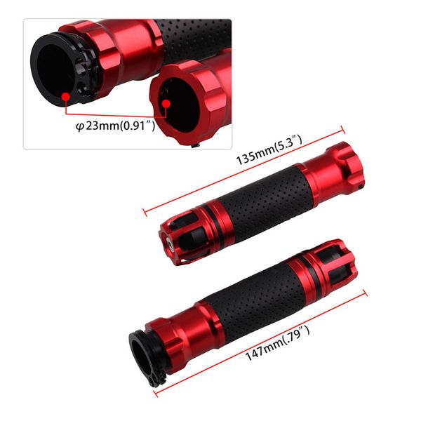

1 pair motorcycle throttle aluminum alloy rotatable handlebar hand grips universal non-slip td326