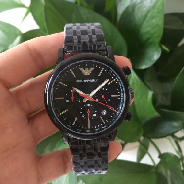 

2020 new arrive chronograph mens watches ar brand classic luxury fashion men sports business r quartz wrist watches clock relogio, Slivery;brown