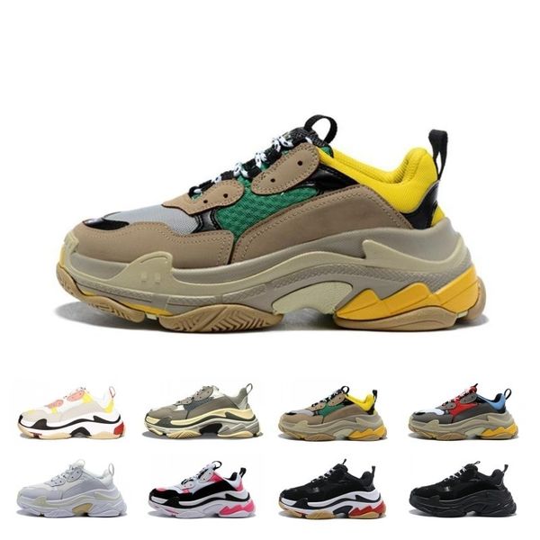 

новые продажи дизайнер париж 17fw тройной s кроссовки для мужчин женщин черный красный белый зеленый повседневная папа обувь теннис увеличен