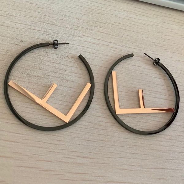 

2019 new fashion earrings fine jewelry love f letter earrings stud earings for woman jewerly wholesale price, Golden;silver