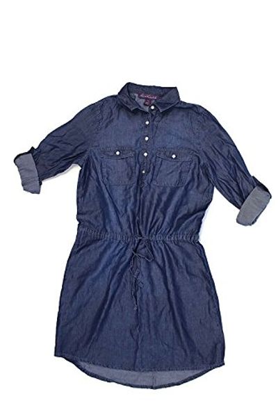 

casual dresses gloria vanderbilt women's denim ashleigh dress, Black;gray