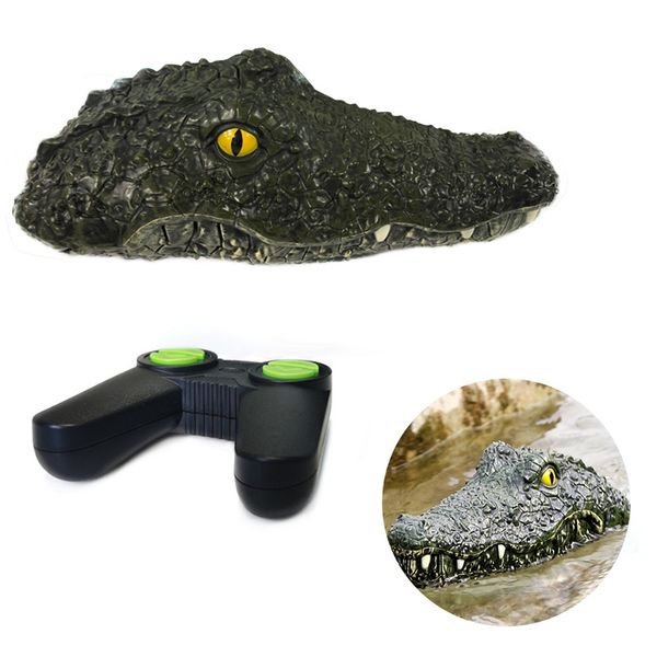 

spoof crocodilian head pool decoration remote control floating crocodilian head kids toy pool party decoration sailing game