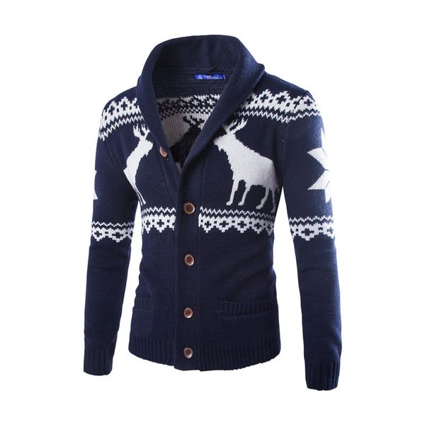 

male sweaters christmas autumn pattern casual sweaters pullover fashion slim windproof bottoming shirts homme men moownuc 2019, White;black