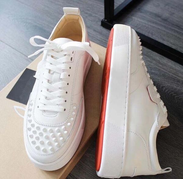 

designer sneakers red bottom shoe low cut suede happyrui spike luxury shoes for men platform shoes party wedding crystal leather sneakers t7