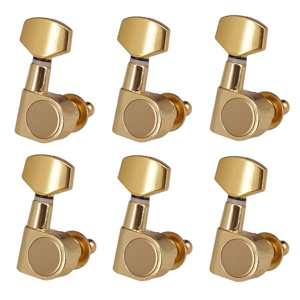 

6x replace guitar machine heads knobs guitar string tuning pegs machine head tuners 6r for acoustic, electric guitar (gold