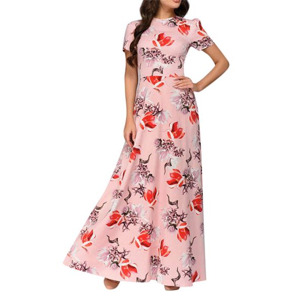 

летнее платье женщины boho elegent старинные цветочные печатные с коротким рукавом партии vestidos платье мода элегантный женский vestido, Black;gray