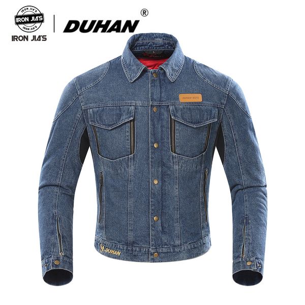 

duhan motorcycle jackets couple models motocross casual jacket pants set windproof protective gear warm removable cotton lining, Black;blue