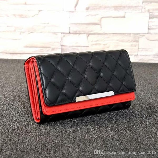 

new designer luxury handbag purse simple rhombic wallet famous brand fashion single zipper cheap luxury designer women pu leather wallet l