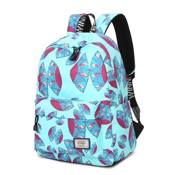 

waterproof backpack women blue space flying ufo printing cute lapbookbag lady school bag for teen girls
