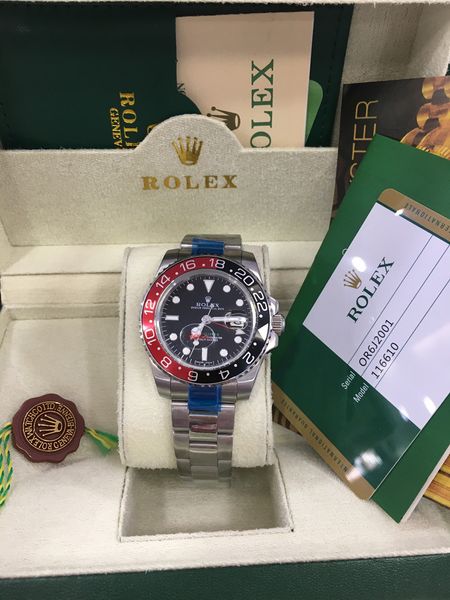 

С Оригинальной Коробкой Высочайшее Качество Часы Сапфир 40 мм GMT 126710 126710BLRO черный Красный Юбилейный Браслет Азия 2813 Механизм Автоматические Мужские Часы