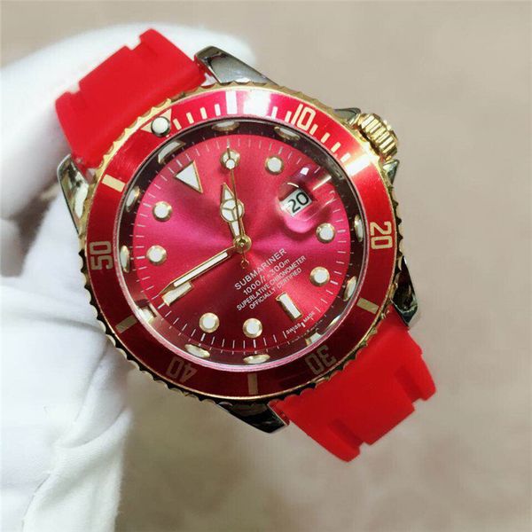 montre de luxe new mens watch clock silicone strap watches automatic date military sports watch men quartz wristwatch, Slivery;brown