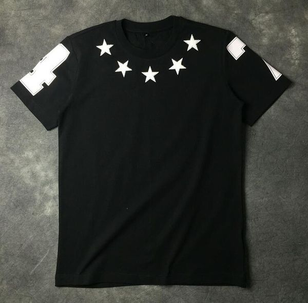 

high new novelty 19ss men 7 4 print fashion t shirts kanye designer t shirt hip hop skateboard street cotton t-shirts tee giv #74, White;black