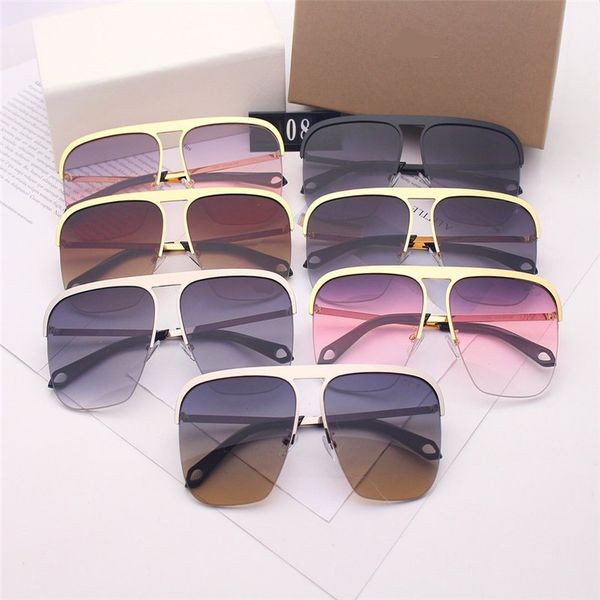 

square sunglasses resin lenses fashion women gradient sun glasses driving vintage sunglasses with box, White;black