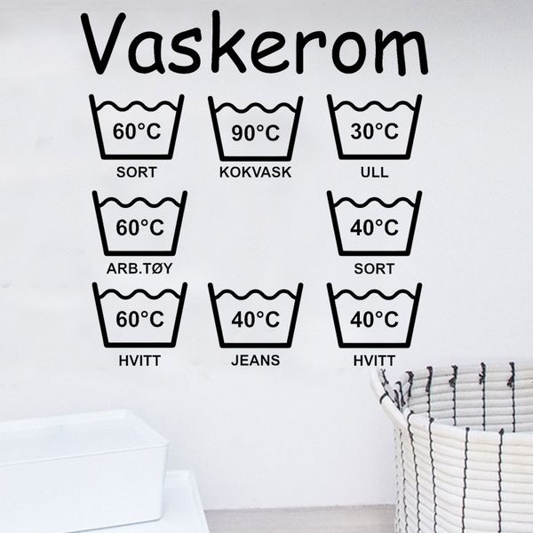 Wallstickers vaskerom