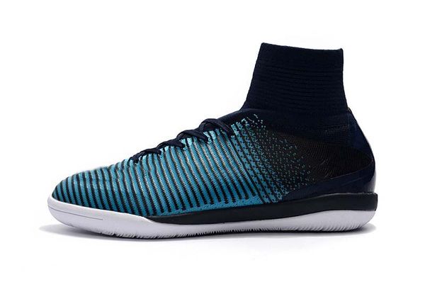 

2019 mens/woman/kids football boots superfly v tf/ic/fg blue and silver soccer shoes