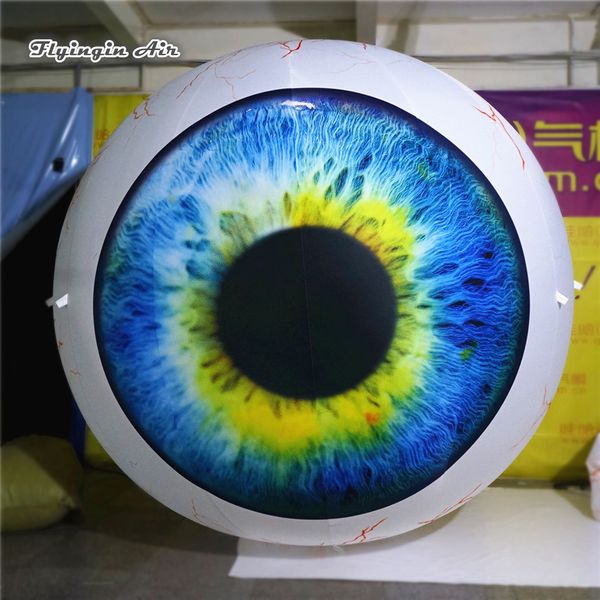 Palloncino gonfiabile simulato personalizzato del bulbo oculare 2m/3m/5m Grande bulbo oculare di illuminazione per la decorazione del pub e di Halloween