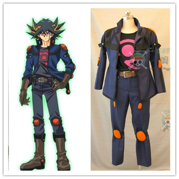 

new yu-gi-oh 5d's fudo yusei cosplay costume custom made, Black;red