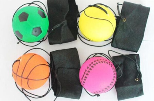 

throwing bouncy ball rubber wrist band bouncing balls kids funny elastic reaction training balls antistress toys cca9629 100pcs, Silver