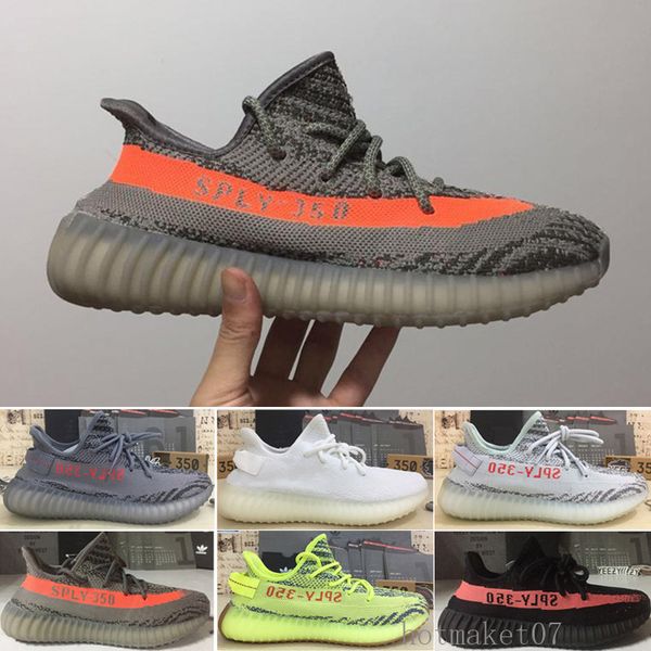 

2019 new men women running shoes static black bred cream white sesame kanye west v2 sports sneakers eur 36-46 kkf00