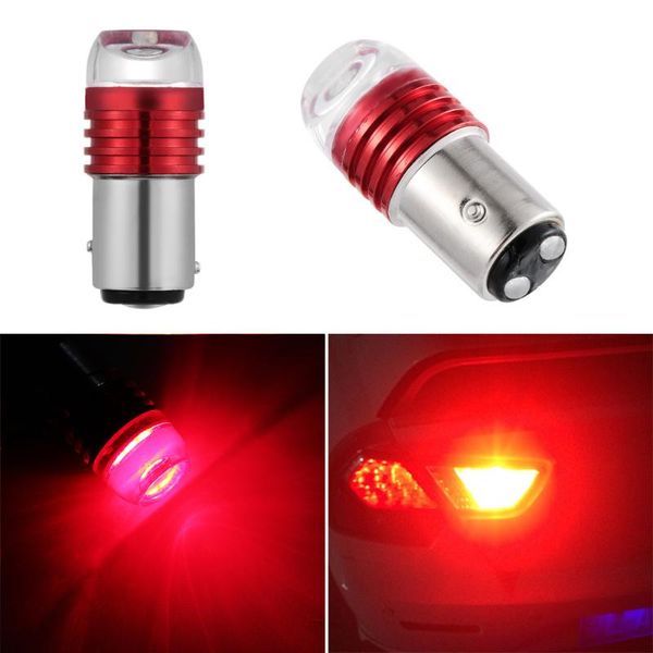 

2pcs red strobe flashing car brake light 1157 2357 led 6w car tail brake light lamp projector bulb high power flash