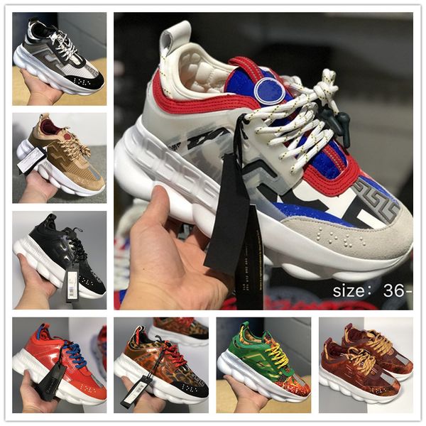 

chain reaction love sneaker women men red black ght weight chain linked designer sport fashion casual shoes with dust bag
