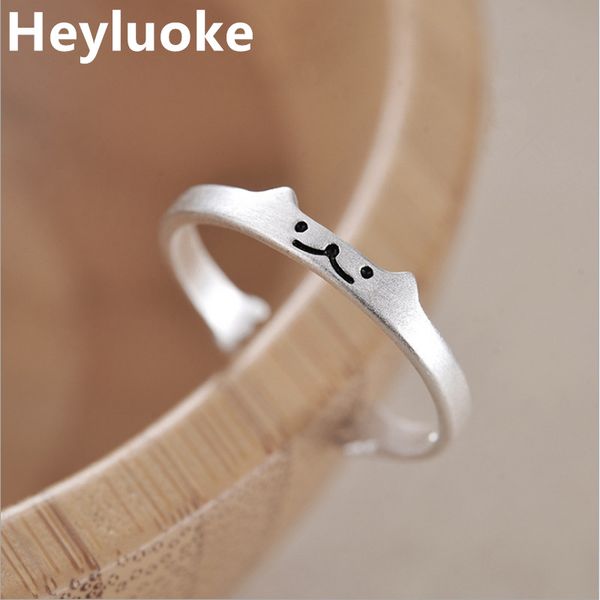 

heyluoke 100% cat face cat knuckle rings for women jewelry gift s, Golden;silver