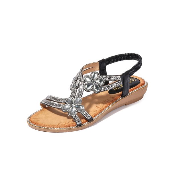 Womens summer jelly Sandals Shoes Casual Fashion New Open Toe Mid Heel Soft Sole