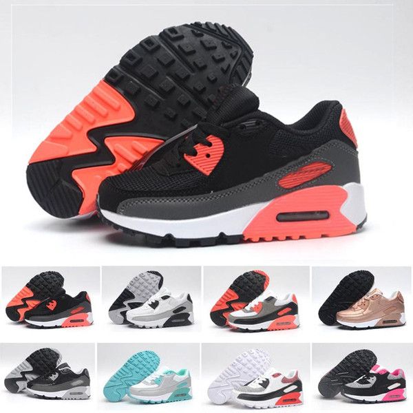 

kids sneakers presto 90 ii shoe children sports orthopedic youth kids trainers infant girls boys running shoes 9 colors size 28-35, Black
