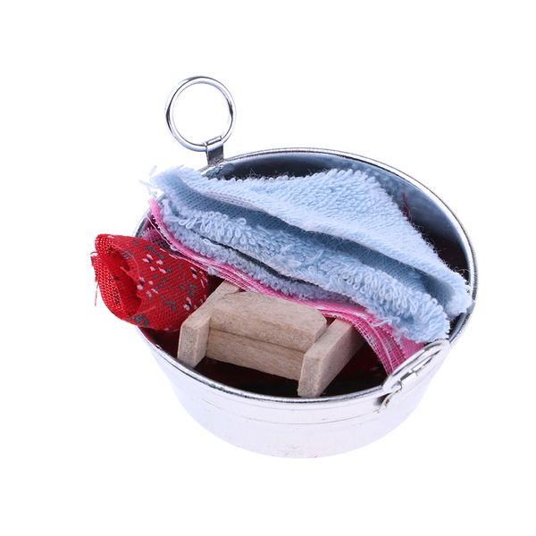 

1:12 scale doll house mini laundry tubs with handle accessories dollhouse furniture ornaments