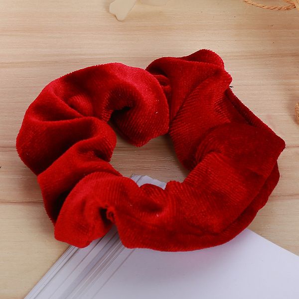 

fashion women pretty velvet hair bands cute solid hair scrunchies girl's tie accessories ponytail holder