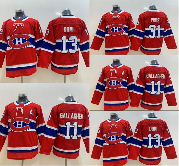 

Youth Montreal Canadiens 13 Max Domi 11 Brendan Gallagher 31 Carey Price Kids Hockey Jerseys Double Stiched High Quanlity Red