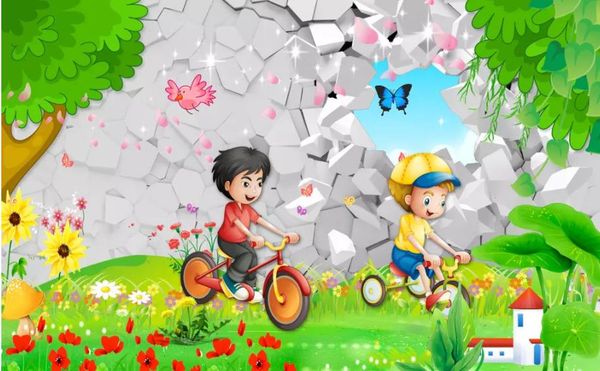 

children's paradise 3d beautiful scenery cartoon children's room kids room mural