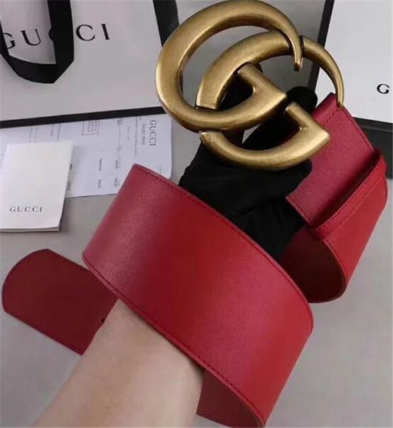 

2019 new high brand designer model 7cm belt men and women jeans belt men and women metal buckle with fashion, Black;brown