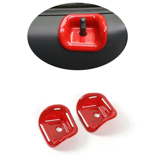 Para Suzuki Jimny 07-15 2PCS Porta de Carro Bloqueio Pin pinos do botão Knob Red ABSCover guarnição