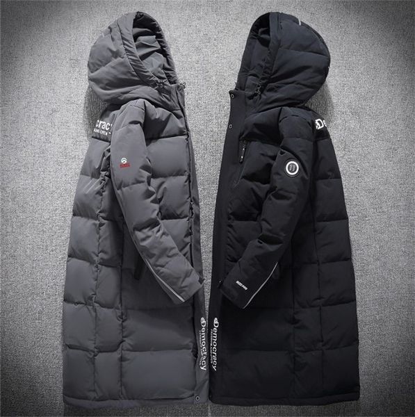 

New Mens Designer Down Jacket Winter Coat Jackets Men North Brand Blcack Gray Men Outdoor Fashion Hooded Thicken Long section