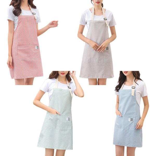 

adjustable kitchen aprons for women pinafore cooking baking barista blue gray restaurant short flower shop overalls apron dress