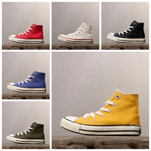 

2019 new chuck 70s hi yellow big kids casual shoes casual canvas shoes 1970s trainers sports star boys girls designer sneakers size 28-34, Black