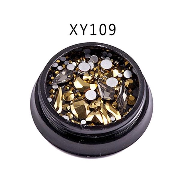 

nail art decorations net red drill shake sound of the same mix ins style jewelry square drilling flat bottom light therapy armor, Silver;gold