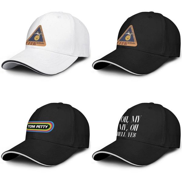 

tom petty oh my hell yes last dance fashion baseball sandwich hat retro truck driver cap tom petty rainbow around name logo, Blue;gray