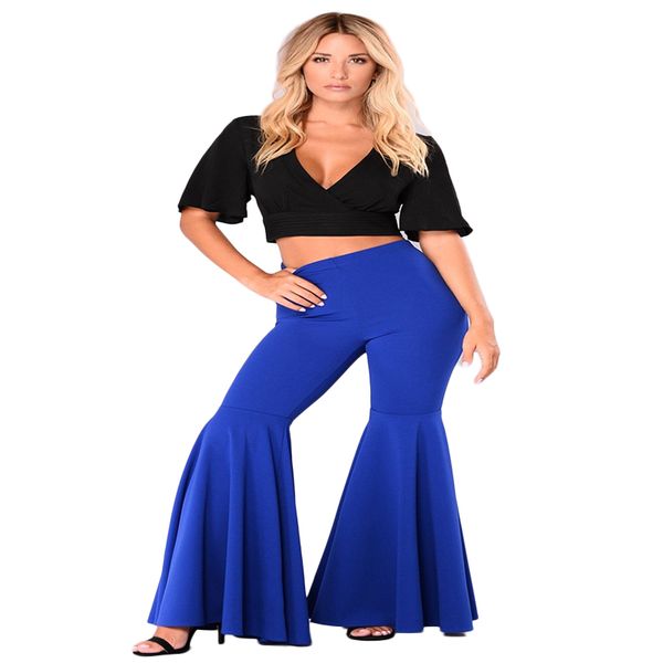 

2017 NEW Fashion Women Ladies Long Pants Solid Palazzo Flared Wide Leg Pants leggings Baggy Trousers Clothes Set