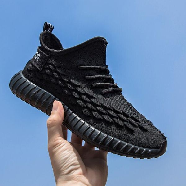 

2019 fashion casual canvas men shoes ventilation sports runing flat shoes non-slip four seasons shoes for business work young students y8220, Black