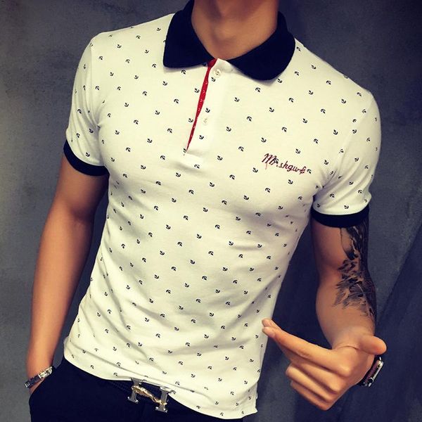 

2017 us size s-xxl new summer men's floral shirt fashion slim fit short-sleeved shirt men shirt ing, White;black