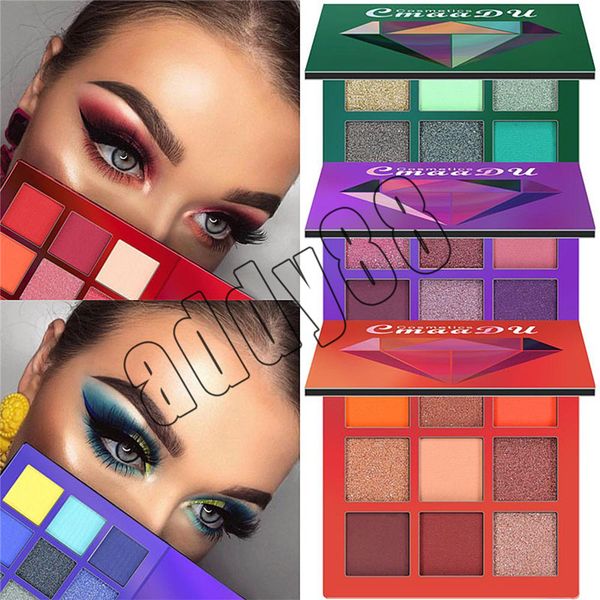 Schlussverkauf! CmaaDu Makeup Brand Beauty Diamant-Lidschatten-Palette, 9 Farben, Mini-Lidschatten-Palette, 5 Stile, Sternfarben-Lidschatten