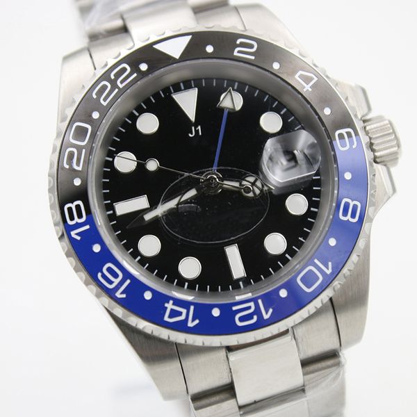 

sapphire ceramic black blue crytal batman mens automatic wristwatches watch steel watches movement men self-wind stainless bezel mechan dhhb, Slivery;brown