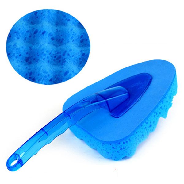 

new car washer long handle clean sponge brush triangle blue wave glass cleaner not hurting auto motorcycle care cleaning tool