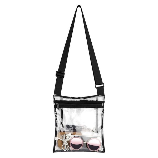 

women men crossbody bags fashion transparent sling bag casual chest bag anti theft leisure simple literature personality
