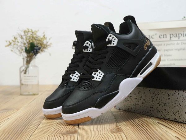 

2018 new arrival jumpman iv 4 basketball shoes for black yellow mens trainers fashion designer sports sneakers eur 40-47