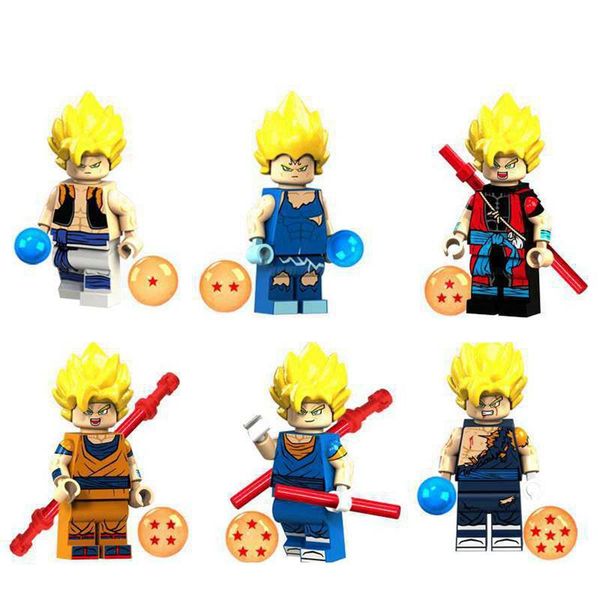 

kawaii dragon ball mini figures blocks cartoon collection toys for children building blocks kids blocks toys