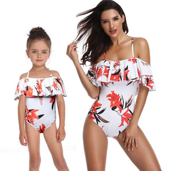 Frauen Einteilige Outfits Badeanzug Neue Mode Sexy Eltern-kind-Bademode Mode Designer Bikini Mutter-tochter Badeanzüge