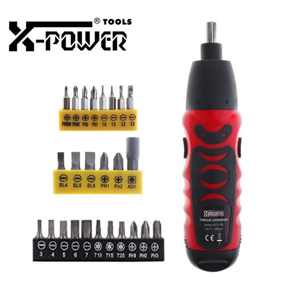 

x-power mini electric screwdriver 6v aa battery cordless screw driver power tool set bidirectional switch 11pcs or 14pcs bits